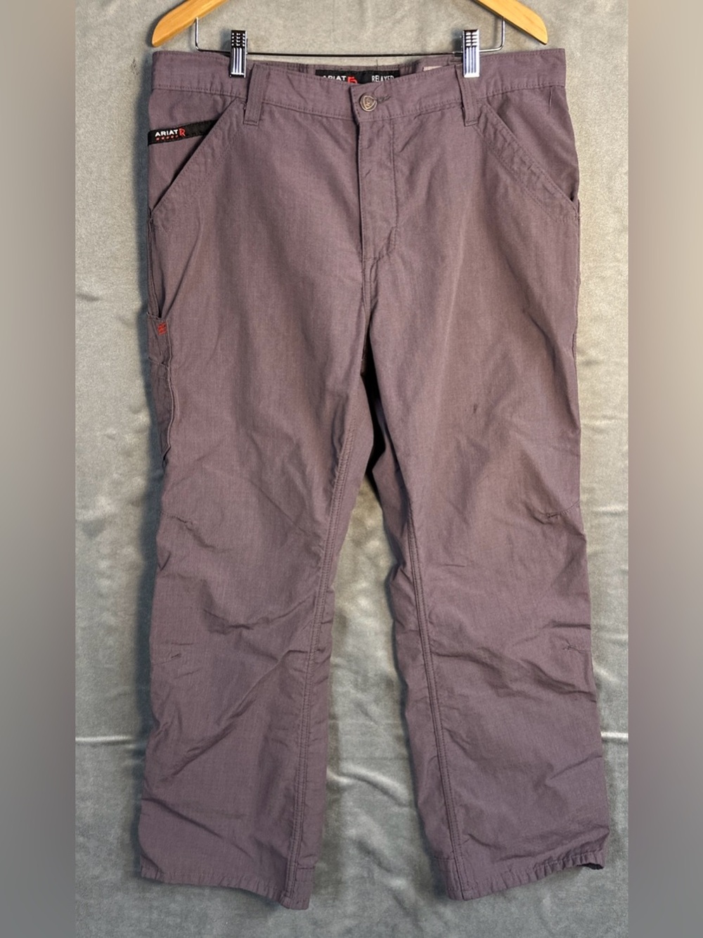Ariat FR M4 Mens 35x30 Gray Relaxed Bootcut Flame Resistant Work Pants CAT 2